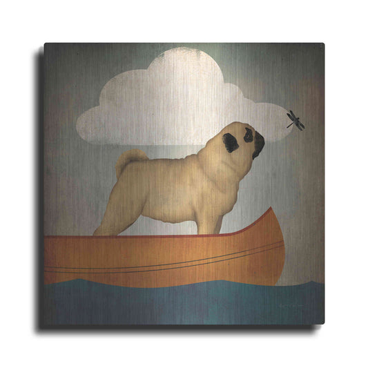 Luxe Metal Art 'Pug Canoe Co' by Ryan Fowler, Metal Wall Art