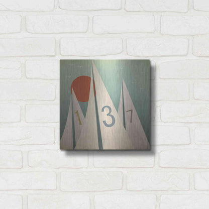 Luxe Metal Art 'Sails VII With Sun' by Ryan Fowler, Metal Wall Art,12x12