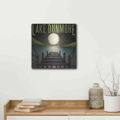 Luxe Metal Art 'Lake Dunmore Dock' by Ryan Fowler, Metal Wall Art,12x12