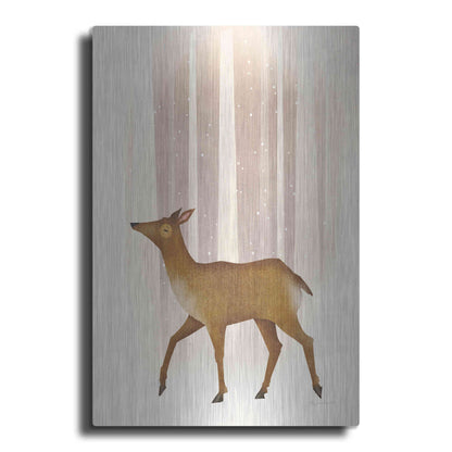 Luxe Metal Art 'Snowy Doe' by Ryan Fowler, Metal Wall Art