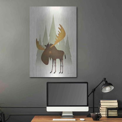 Luxe Metal Art 'Forest Moose' by Ryan Fowler, Metal Wall Art,24x36