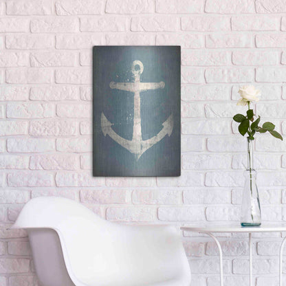 Luxe Metal Art 'Anchor V2' by Ryan Fowler, Metal Wall Art,16x24