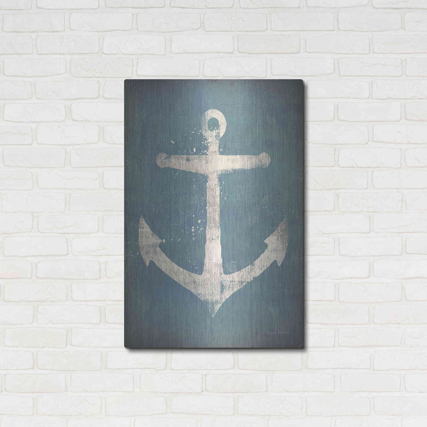 Luxe Metal Art 'Anchor V2' by Ryan Fowler, Metal Wall Art,24x36
