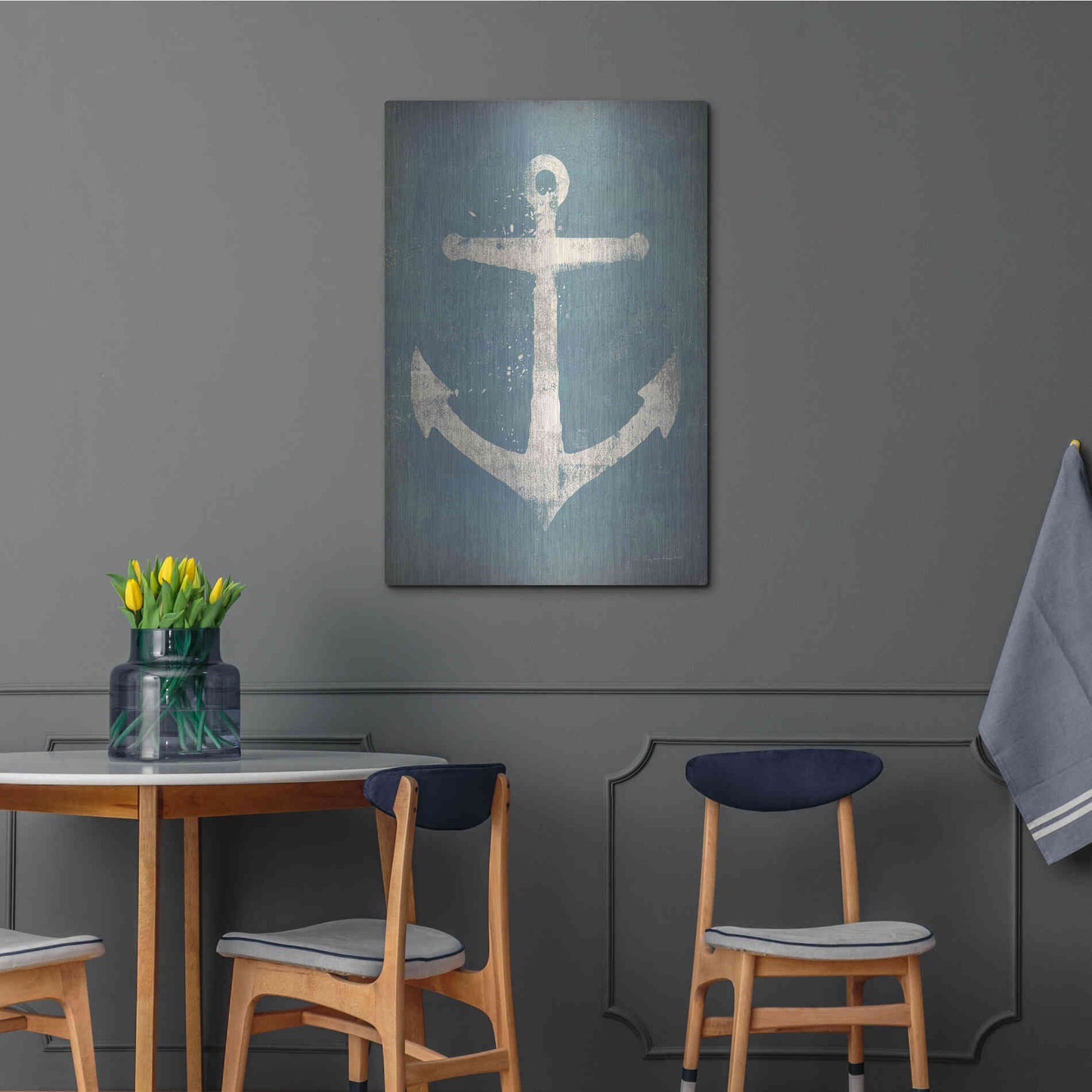 Luxe Metal Art 'Anchor V2' by Ryan Fowler, Metal Wall Art,24x36