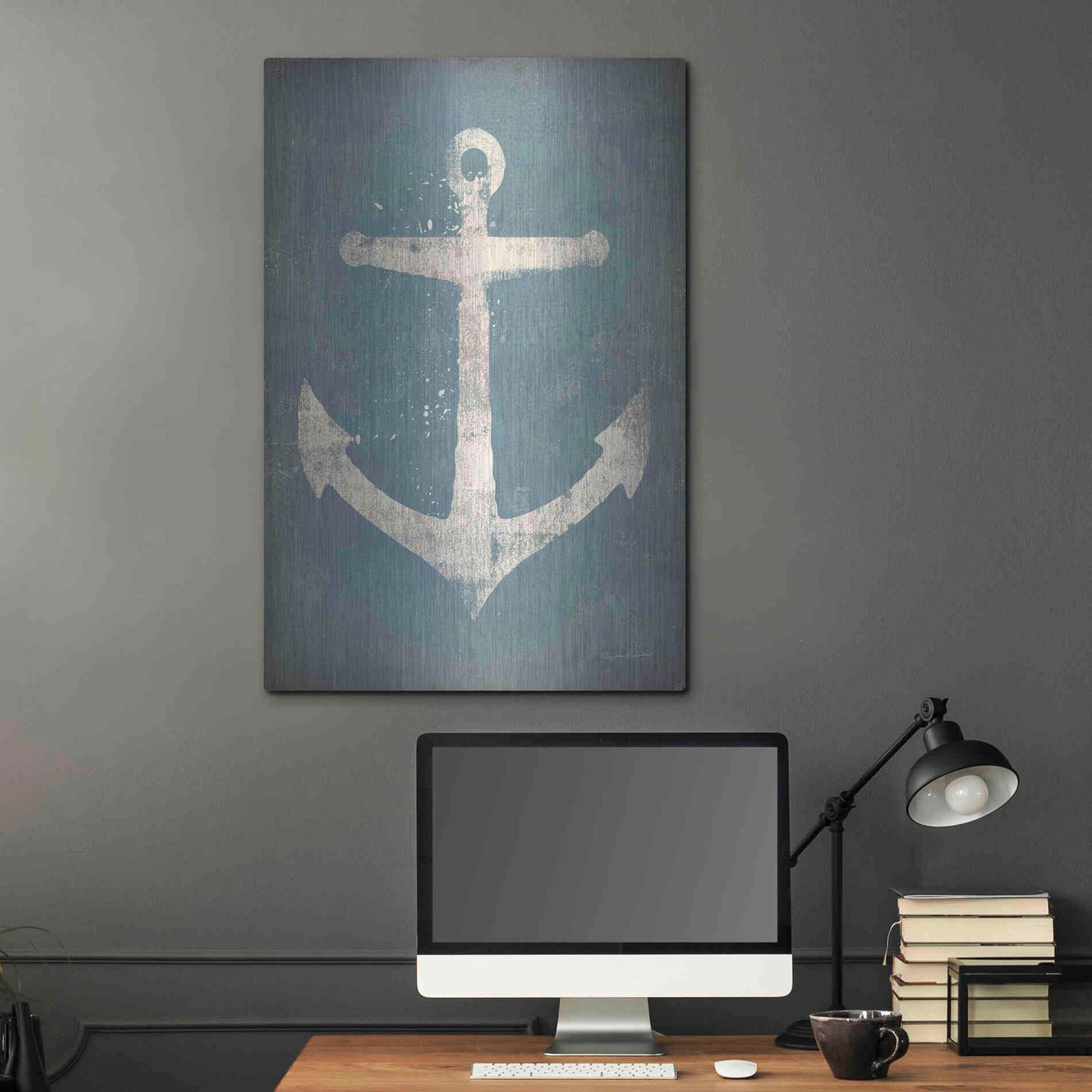 Luxe Metal Art 'Anchor V2' by Ryan Fowler, Metal Wall Art,24x36