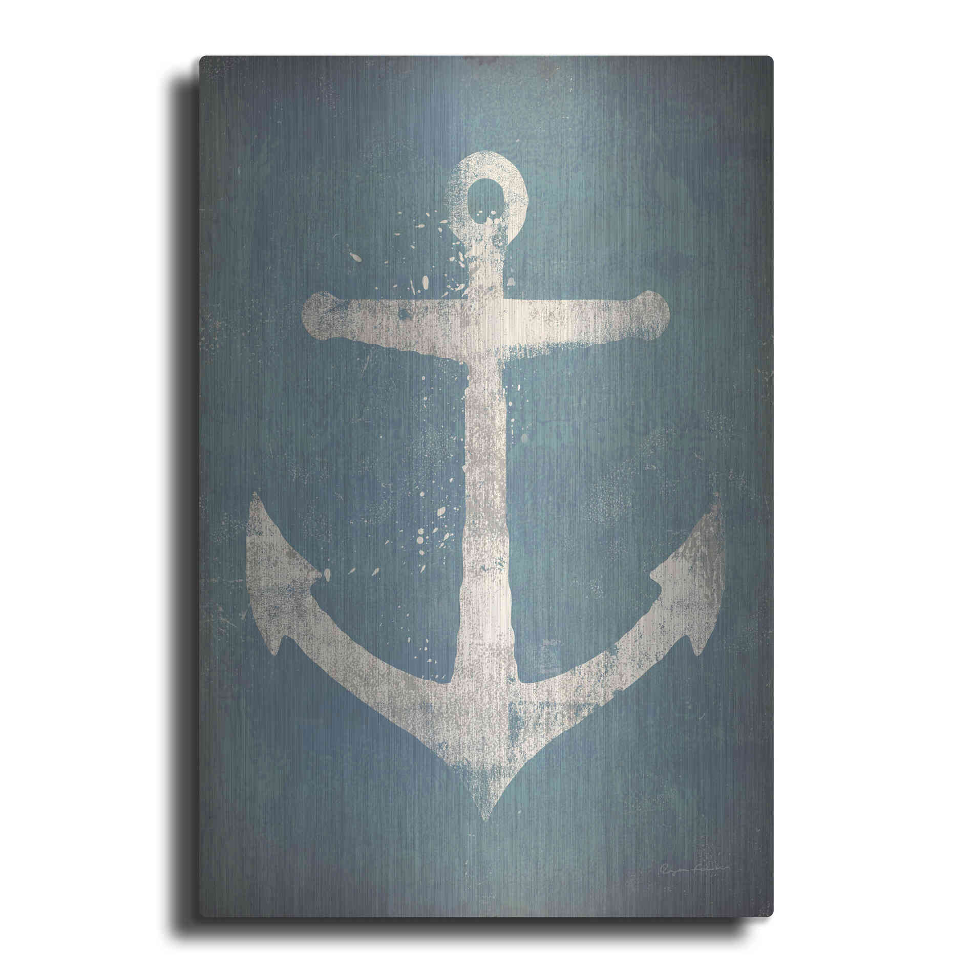 Luxe Metal Art 'Anchor V2' by Ryan Fowler, Metal Wall Art