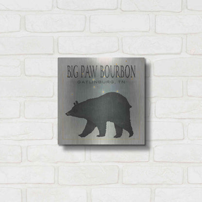 Luxe Metal Art 'Ursa Major Big Paw Bourbon' by Ryan Fowler, Metal Wall Art,12x12