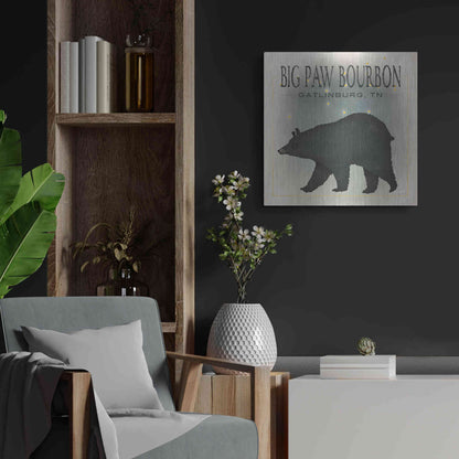 Luxe Metal Art 'Ursa Major Big Paw Bourbon' by Ryan Fowler, Metal Wall Art,24x24