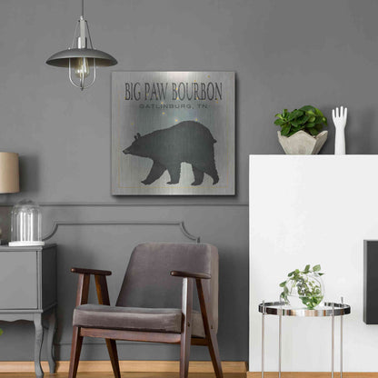Luxe Metal Art 'Ursa Major Big Paw Bourbon' by Ryan Fowler, Metal Wall Art,24x24