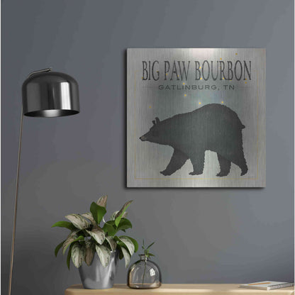 Luxe Metal Art 'Ursa Major Big Paw Bourbon' by Ryan Fowler, Metal Wall Art,24x24
