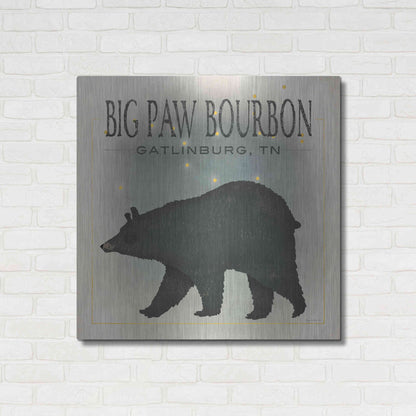 Luxe Metal Art 'Ursa Major Big Paw Bourbon' by Ryan Fowler, Metal Wall Art,36x36