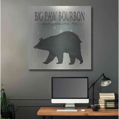 Luxe Metal Art 'Ursa Major Big Paw Bourbon' by Ryan Fowler, Metal Wall Art,36x36