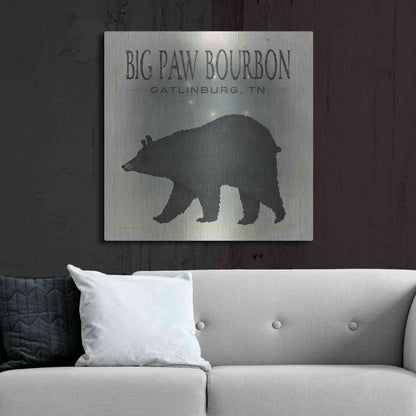 Luxe Metal Art 'Ursa Major Big Paw Bourbon' by Ryan Fowler, Metal Wall Art,36x36