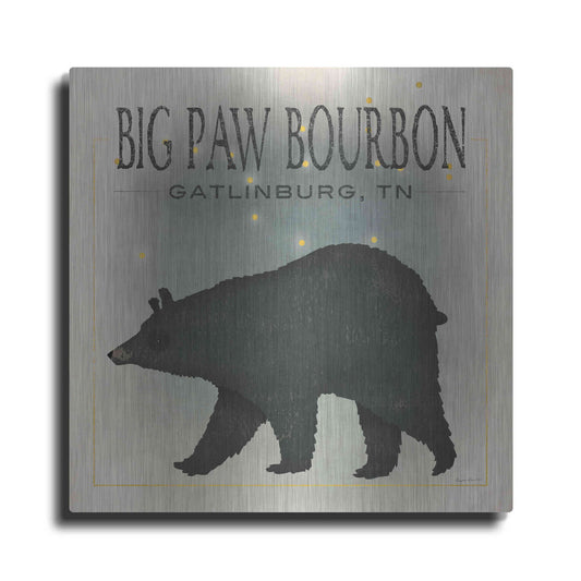 Luxe Metal Art 'Ursa Major Big Paw Bourbon' by Ryan Fowler, Metal Wall Art