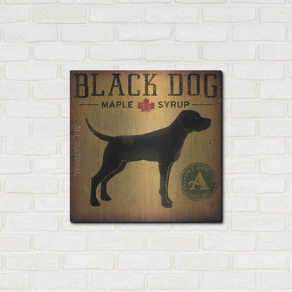 Luxe Metal Art 'Black Dog At Show No VT' by Ryan Fowler, Metal Wall Art,24x24