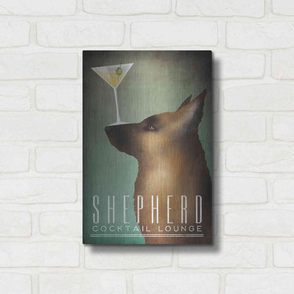 Luxe Metal Art 'Shepherd Martini 2' by Ryan Fowler, Metal Wall Art,12x16