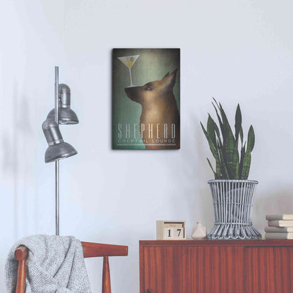 Luxe Metal Art 'Shepherd Martini 2' by Ryan Fowler, Metal Wall Art,16x24