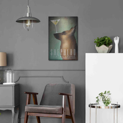 Luxe Metal Art 'Shepherd Martini 2' by Ryan Fowler, Metal Wall Art,16x24