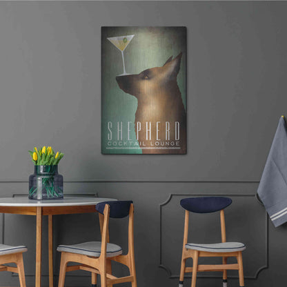 Luxe Metal Art 'Shepherd Martini 2' by Ryan Fowler, Metal Wall Art,24x36