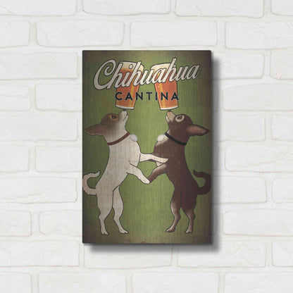 Luxe Metal Art 'Double Chihuahua' by Ryan Fowler, Metal Wall Art,12x16