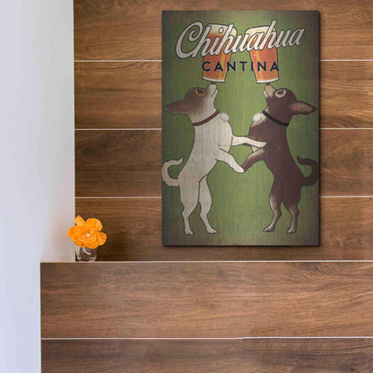 Luxe Metal Art 'Double Chihuahua' by Ryan Fowler, Metal Wall Art,12x16