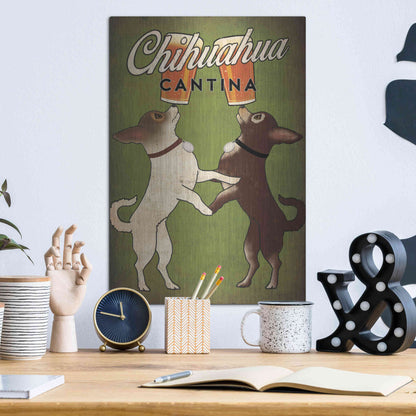 Luxe Metal Art 'Double Chihuahua' by Ryan Fowler, Metal Wall Art,12x16