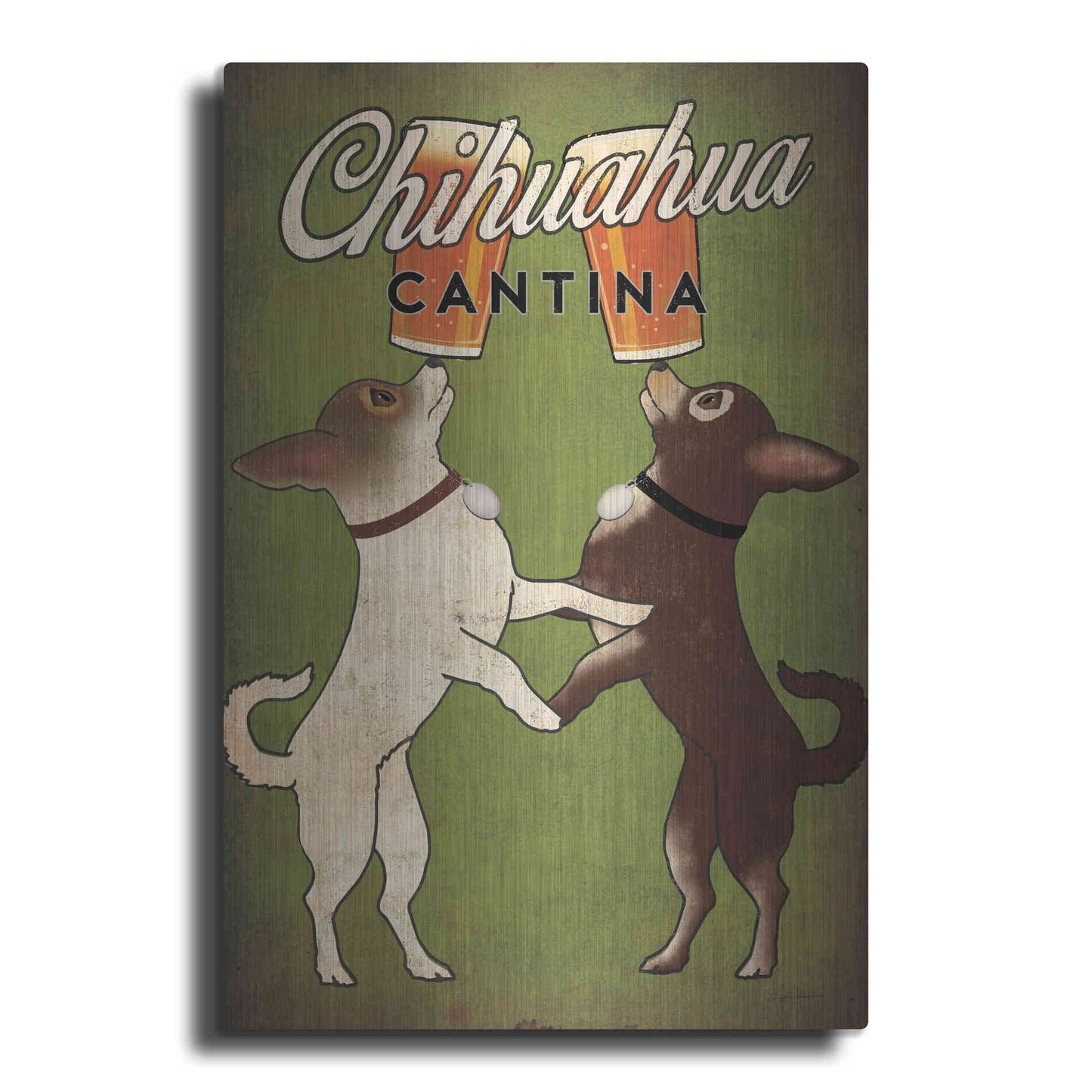 Luxe Metal Art 'Double Chihuahua' by Ryan Fowler, Metal Wall Art