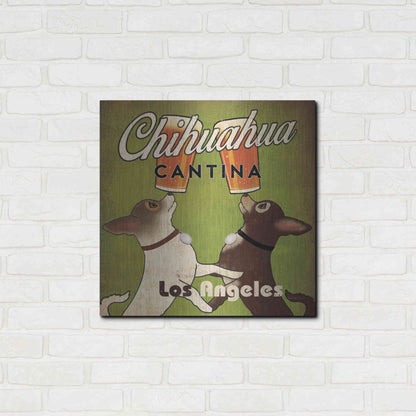 Luxe Metal Art 'Double Chihuahua Crop Los Angeles' by Ryan Fowler, Metal Wall Art,24x24