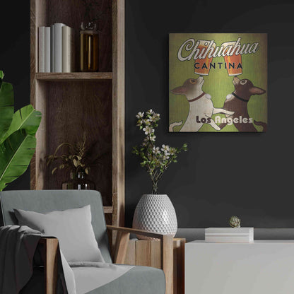 Luxe Metal Art 'Double Chihuahua Crop Los Angeles' by Ryan Fowler, Metal Wall Art,24x24
