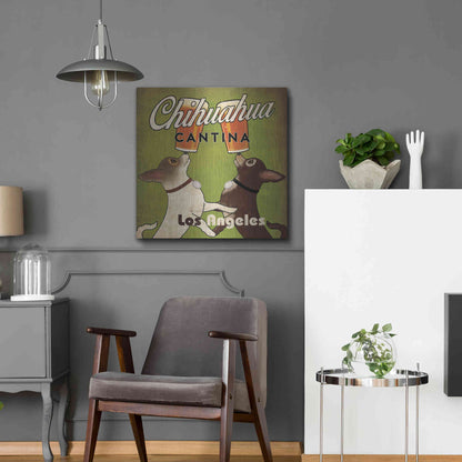 Luxe Metal Art 'Double Chihuahua Crop Los Angeles' by Ryan Fowler, Metal Wall Art,24x24
