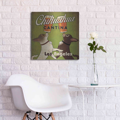 Luxe Metal Art 'Double Chihuahua Crop Los Angeles' by Ryan Fowler, Metal Wall Art,24x24