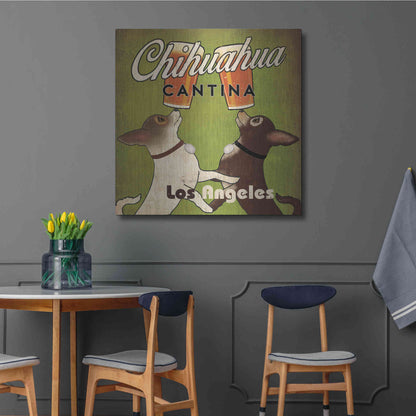 Luxe Metal Art 'Double Chihuahua Crop Los Angeles' by Ryan Fowler, Metal Wall Art,36x36