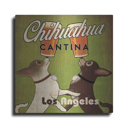 Luxe Metal Art 'Double Chihuahua Crop Los Angeles' by Ryan Fowler, Metal Wall Art