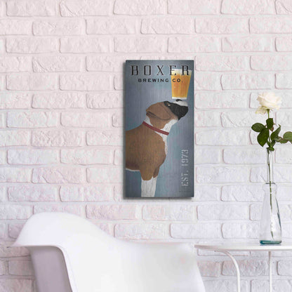 Luxe Metal Art 'Boxer Brewing Company V2' by Ryan Fowler, Metal Wall Art,12x24