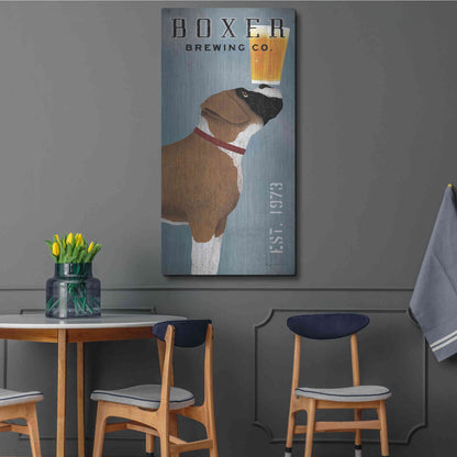 Luxe Metal Art 'Boxer Brewing Company V2' by Ryan Fowler, Metal Wall Art,24x48