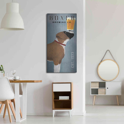 Luxe Metal Art 'Boxer Brewing Company V2' by Ryan Fowler, Metal Wall Art,24x48