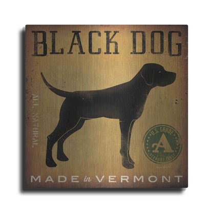 Luxe Metal Art 'Black Dog At Show V2' by Ryan Fowler, Metal Wall Art