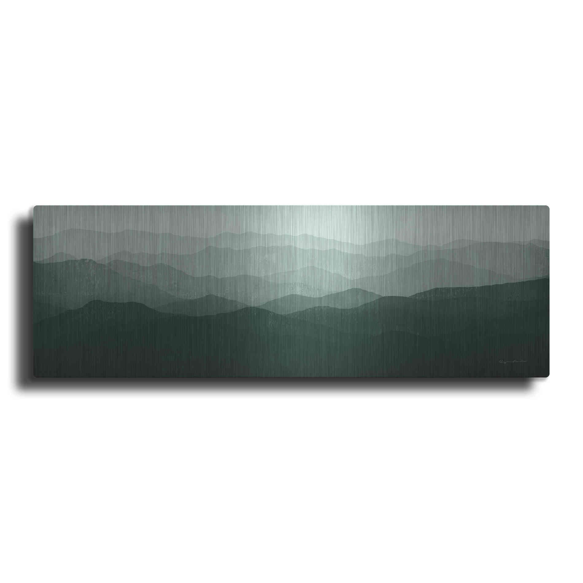 Luxe Metal Art 'Green Mountains' by Ryan Fowler, Metal Wall Art