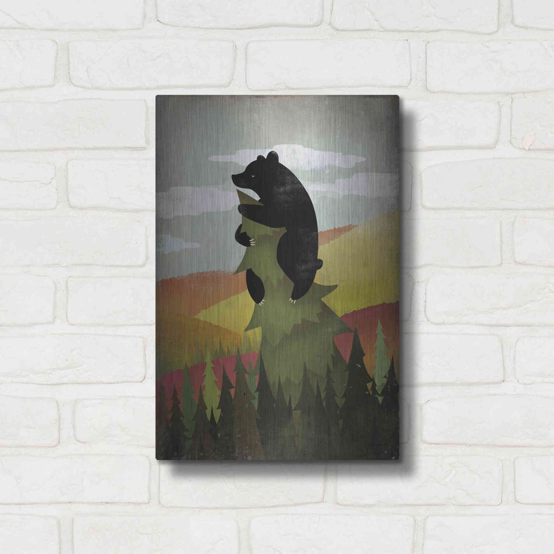 Luxe Metal Art 'Leaf Peeper No Words' by Ryan Fowler, Metal Wall Art,12x16