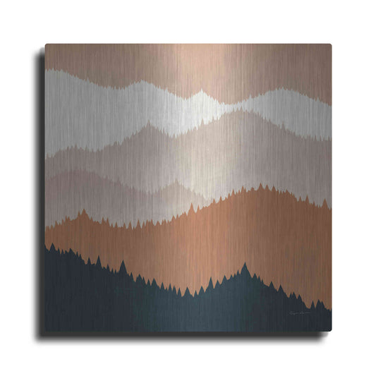 Luxe Metal Art 'Mountain View Terra Cotta' by Ryan Fowler, Metal Wall Art