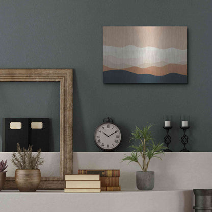 Luxe Metal Art 'Mojave Mountains Crop' by Ryan Fowler, Metal Wall Art,16x12