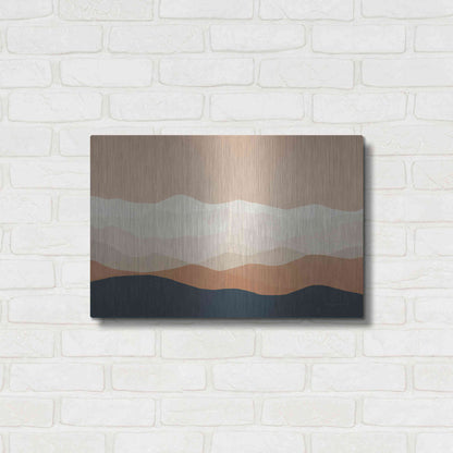 Luxe Metal Art 'Mojave Mountains Crop' by Ryan Fowler, Metal Wall Art,24x16