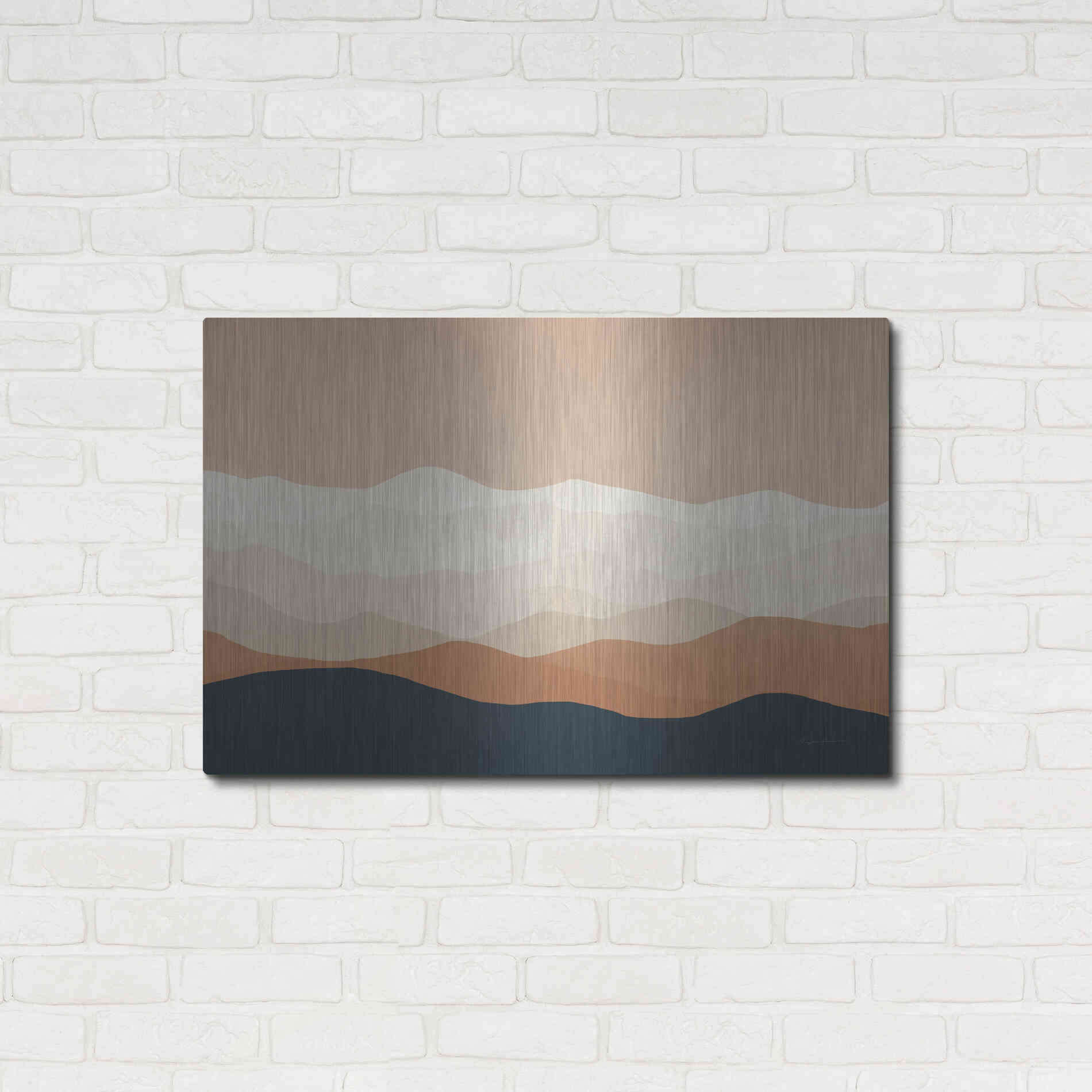 Luxe Metal Art 'Mojave Mountains Crop' by Ryan Fowler, Metal Wall Art,36x24