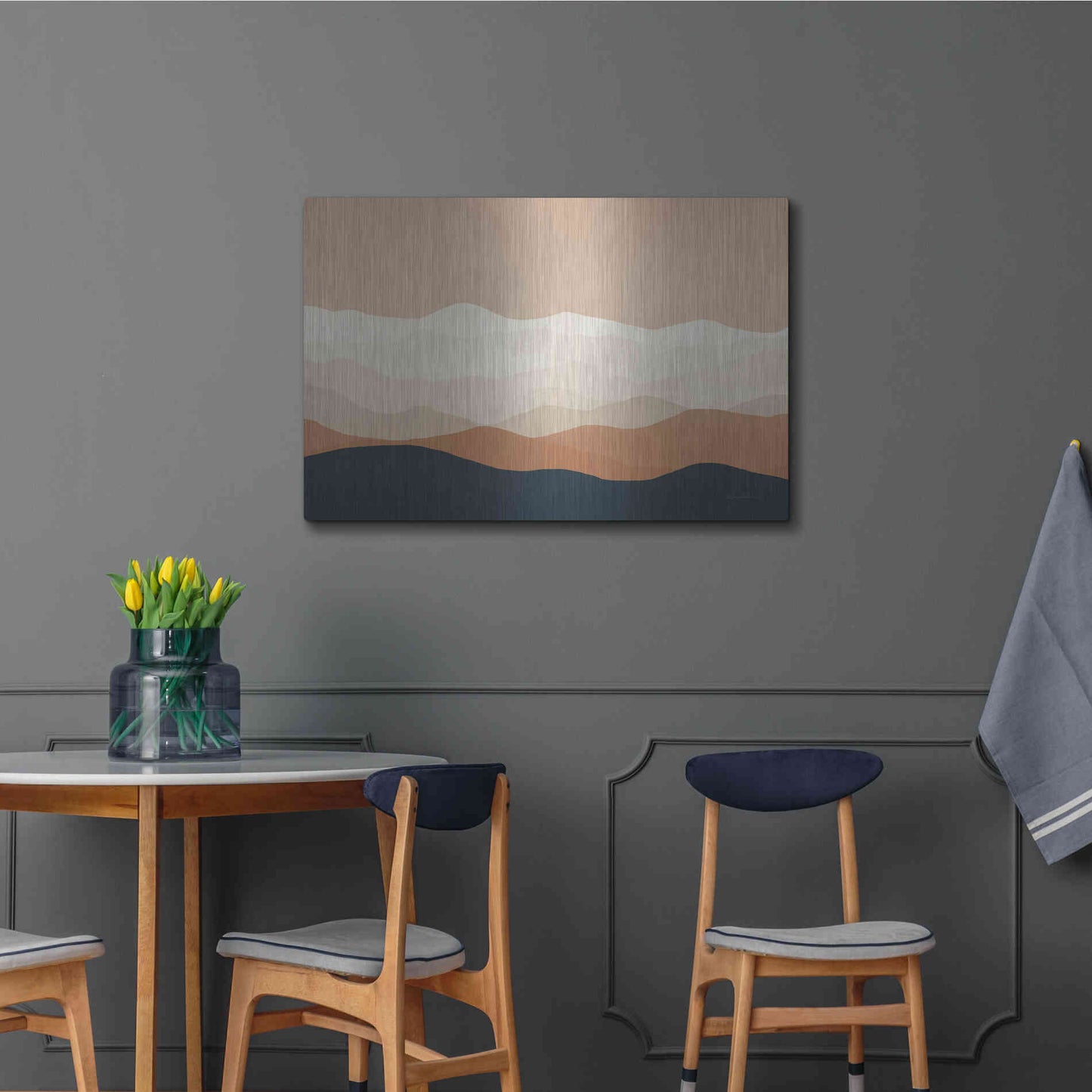Luxe Metal Art 'Mojave Mountains Crop' by Ryan Fowler, Metal Wall Art,36x24