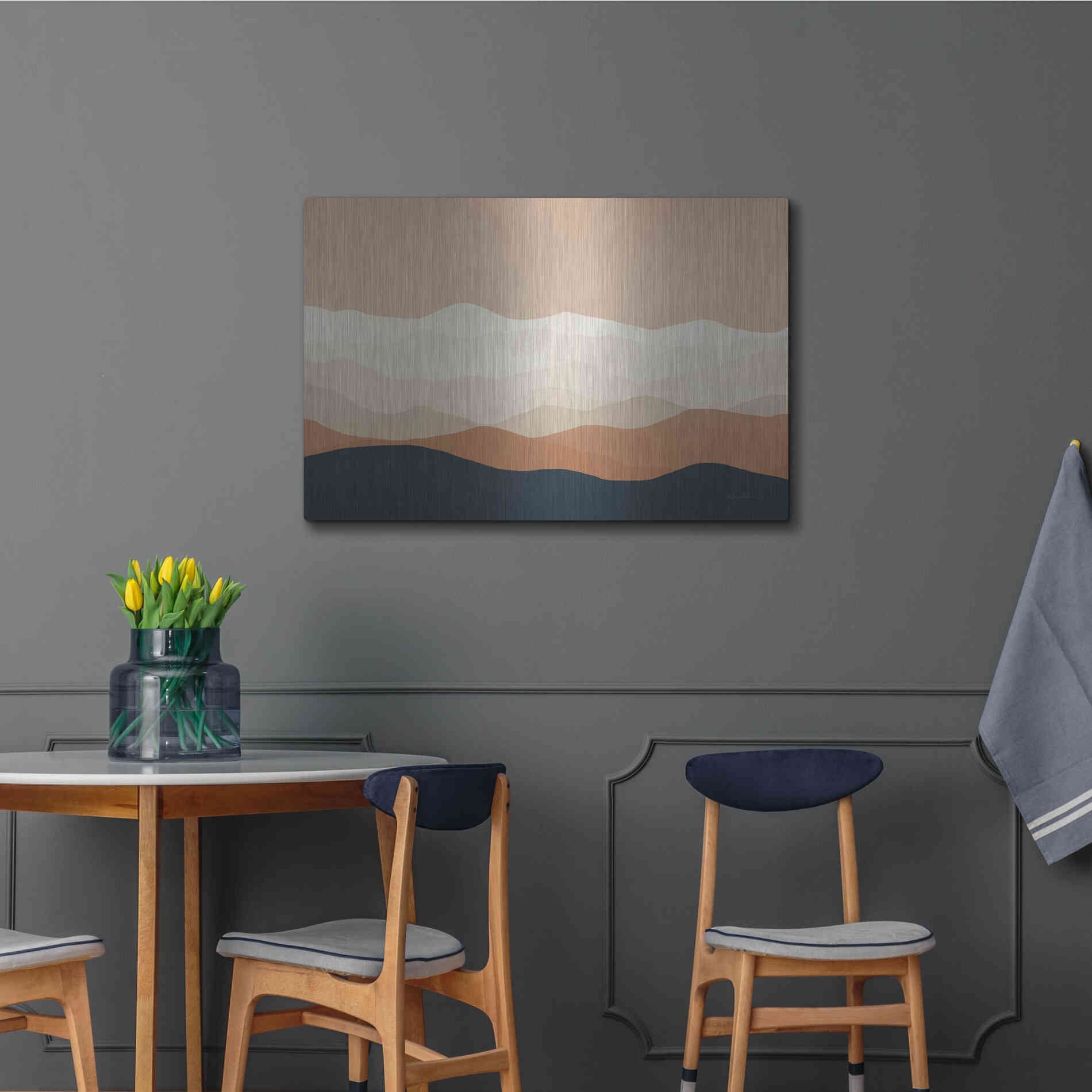 Luxe Metal Art 'Mojave Mountains Crop' by Ryan Fowler, Metal Wall Art,36x24