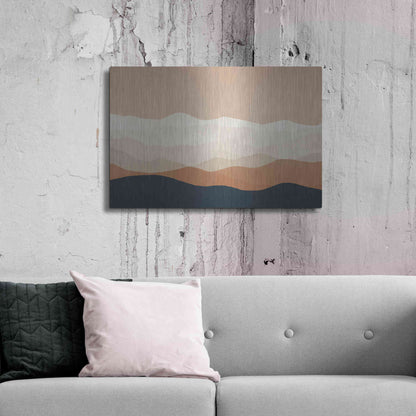 Luxe Metal Art 'Mojave Mountains Crop' by Ryan Fowler, Metal Wall Art,36x24