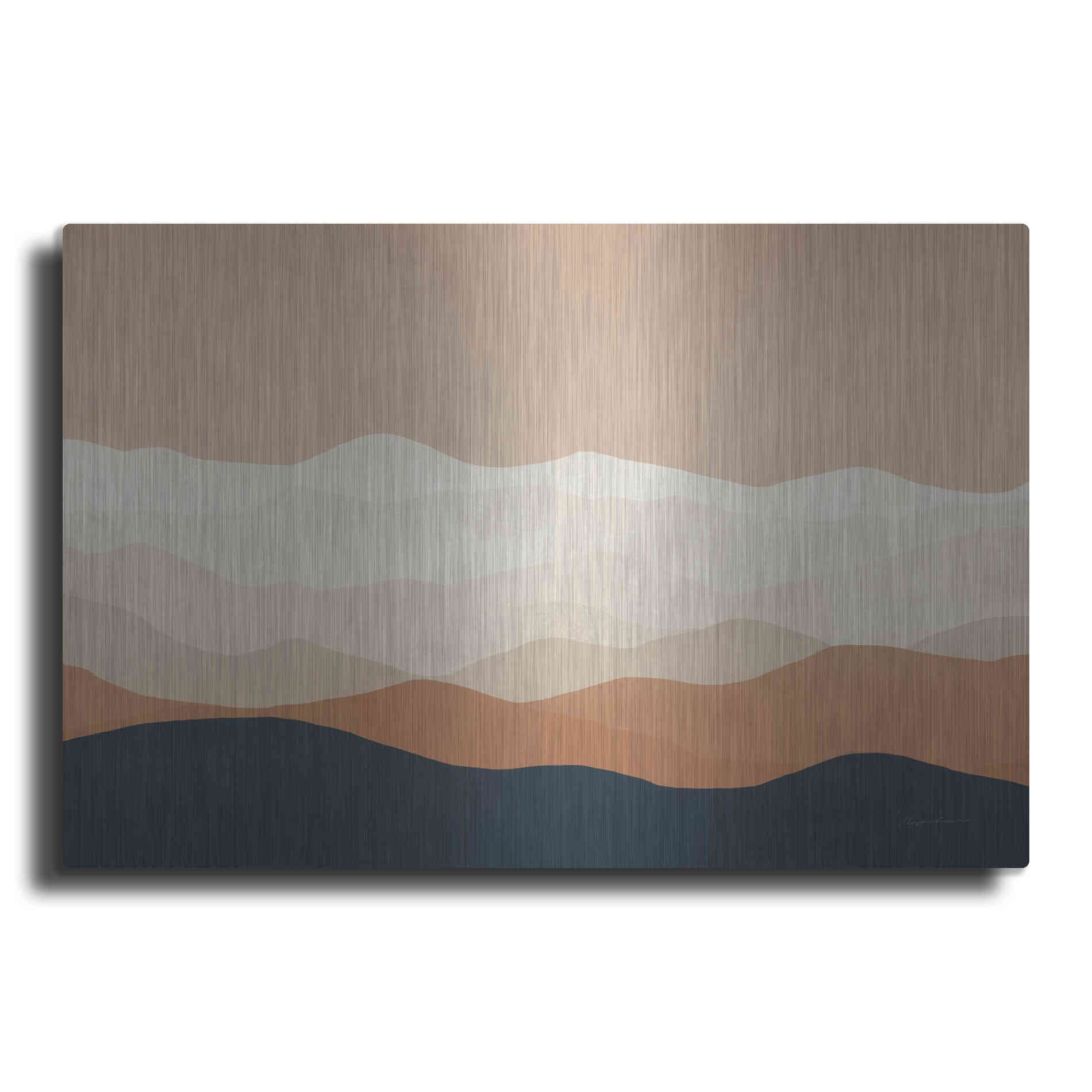Luxe Metal Art 'Mojave Mountains Crop' by Ryan Fowler, Metal Wall Art