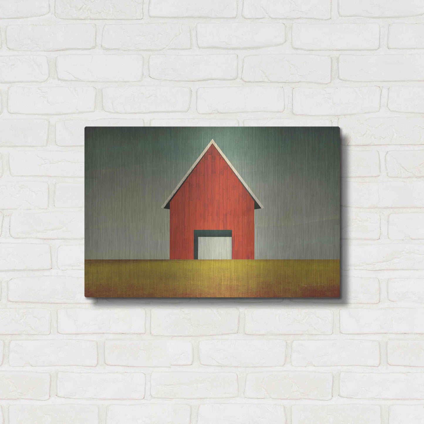Luxe Metal Art 'Red Barn Summer' by Ryan Fowler, Metal Wall Art,24x16