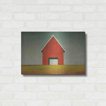 Luxe Metal Art 'Red Barn Summer' by Ryan Fowler, Metal Wall Art,24x16