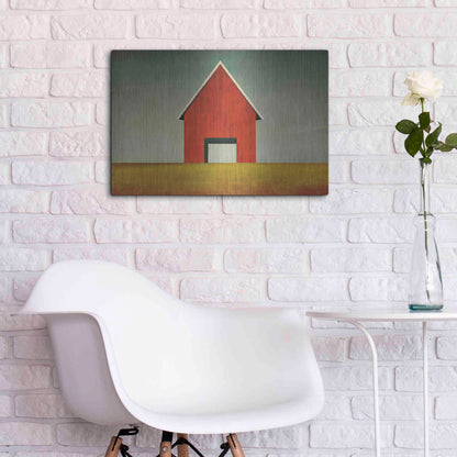 Luxe Metal Art 'Red Barn Summer' by Ryan Fowler, Metal Wall Art,24x16